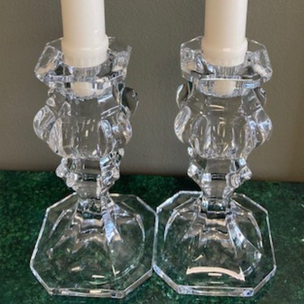 Crystal  6" Candlesticks